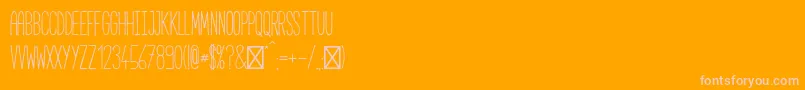フォントCabanaRegular – オレンジの背景にピンクのフォント
