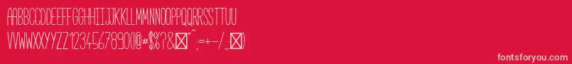 CabanaRegular Font – Pink Fonts on Red Background