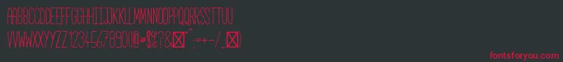 CabanaRegular Font – Red Fonts on Black Background