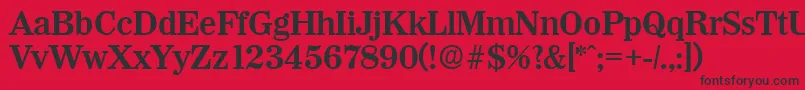 WichitaDemibold Font – Black Fonts on Red Background