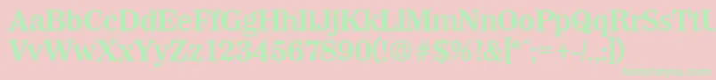 WichitaDemibold Font – Green Fonts on Pink Background