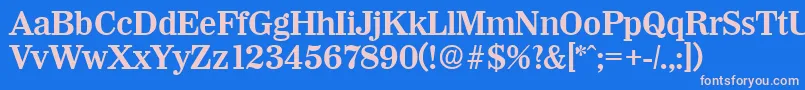 WichitaDemibold Font – Pink Fonts on Blue Background