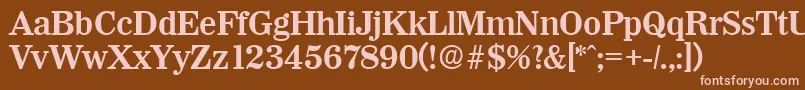 WichitaDemibold Font – Pink Fonts on Brown Background