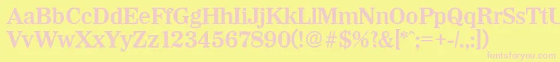 WichitaDemibold Font – Pink Fonts on Yellow Background