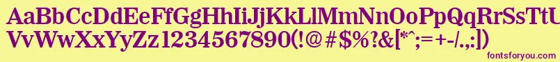 WichitaDemibold Font – Purple Fonts on Yellow Background