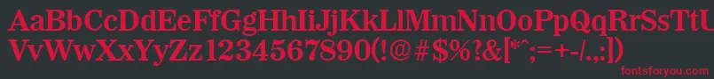 WichitaDemibold Font – Red Fonts on Black Background