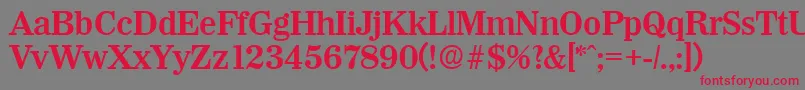 WichitaDemibold Font – Red Fonts on Gray Background