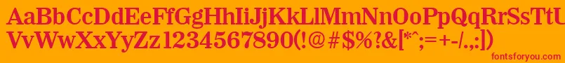 WichitaDemibold Font – Red Fonts on Orange Background