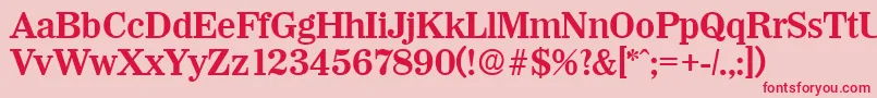 WichitaDemibold-Schriftart – Rote Schriften auf rosa Hintergrund