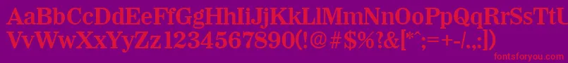 WichitaDemibold Font – Red Fonts on Purple Background