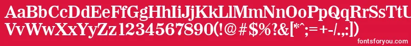 WichitaDemibold Font – White Fonts on Red Background