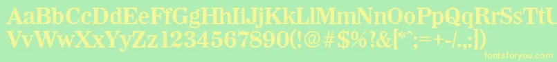 WichitaDemibold Font – Yellow Fonts on Green Background