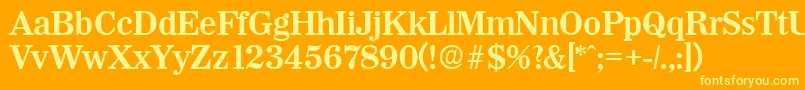 WichitaDemibold Font – Yellow Fonts on Orange Background