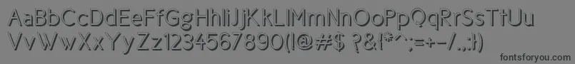 Cicle Shadow-Schriftart – Schwarze Schriften auf grauem Hintergrund