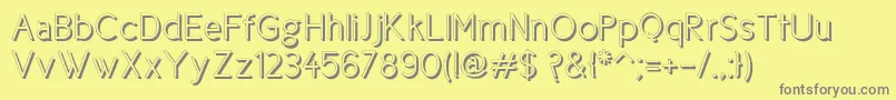 Cicle Shadow Font – Gray Fonts on Yellow Background