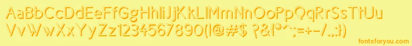 Cicle Shadow Font – Orange Fonts on Yellow Background