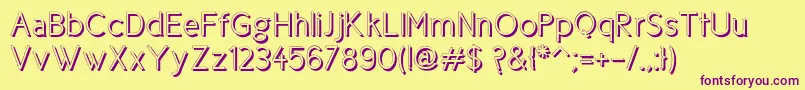 Cicle Shadow Font – Purple Fonts on Yellow Background