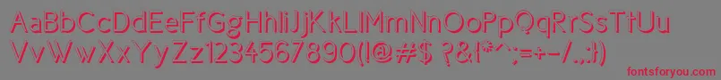Cicle Shadow Font – Red Fonts on Gray Background