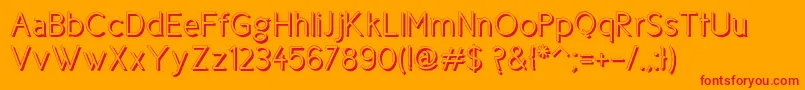 Cicle Shadow Font – Red Fonts on Orange Background