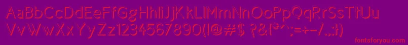 フォントCicle Shadow – 紫の背景に赤い文字