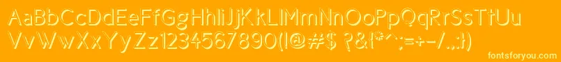 Cicle Shadow Font – Yellow Fonts on Orange Background