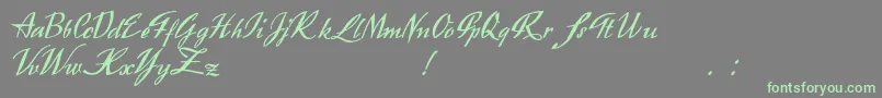 Exclusivite Font – Green Fonts on Gray Background