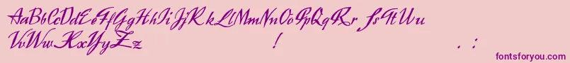 Exclusivite Font – Purple Fonts on Pink Background