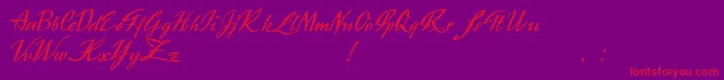 Exclusivite Font – Red Fonts on Purple Background