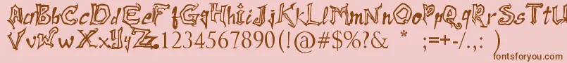 RaslaniMessenger Font – Brown Fonts on Pink Background