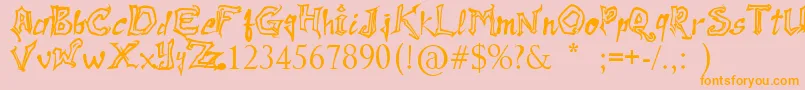 RaslaniMessenger Font – Orange Fonts on Pink Background