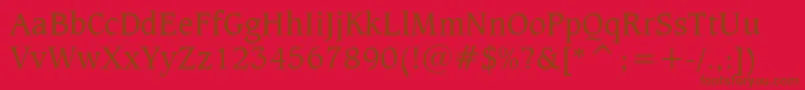 Шрифт CaxtonBookBt – коричневые шрифты на красном фоне