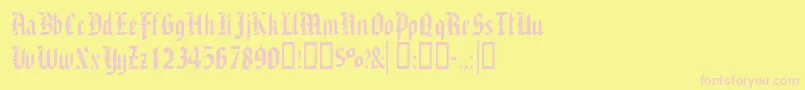 Alaricssk Font – Pink Fonts on Yellow Background