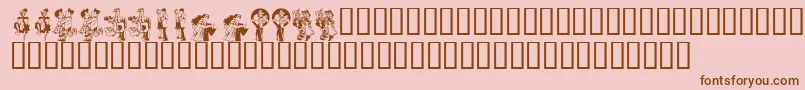 KrKickUpYourHeels Font – Brown Fonts on Pink Background