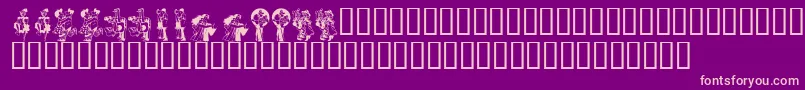 KrKickUpYourHeels Font – Pink Fonts on Purple Background