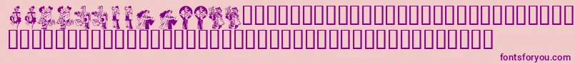 KrKickUpYourHeels Font – Purple Fonts on Pink Background
