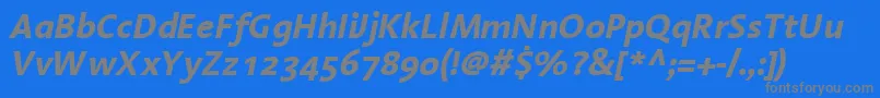 Saiba mais sobre a fonte LinotypeAromaBoldItalic Fonte LinotypeAromaBoldItalic – fontes cinzas em um fundo azul