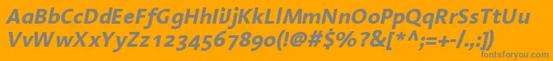 LinotypeAromaBoldItalicフォントについての詳細 フォントLinotypeAromaBoldItalic – オレンジの背景に灰色の文字