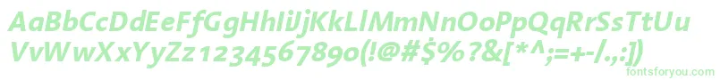 LinotypeAromaBoldItalic-Schriftart – Grüne Schriften