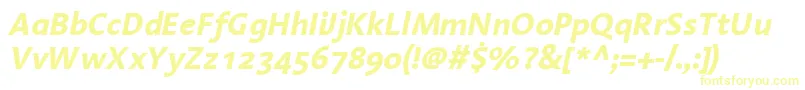 Шрифт LinotypeAromaBoldItalic – жёлтые шрифты