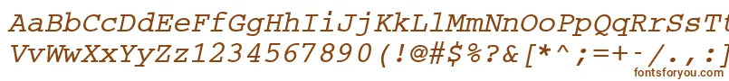 Cc50036m-fontti – ruskeat fontit valkoisella taustalla