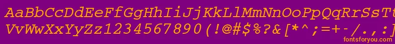 Cc50036m Font – Orange Fonts on Purple Background