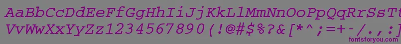 Шрифт Cc50036m – фиолетовые шрифты на сером фоне