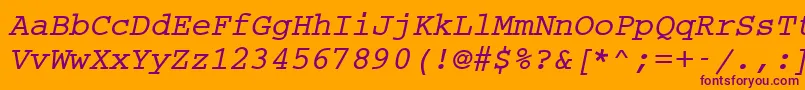 Cc50036m Font – Purple Fonts on Orange Background