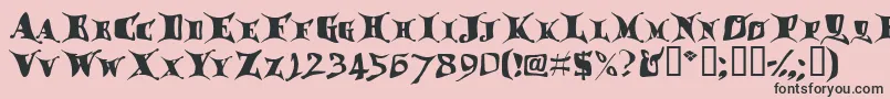 Dragglet Font – Black Fonts on Pink Background