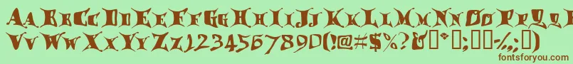 Dragglet Font – Brown Fonts on Green Background