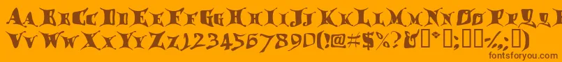 Шрифт Dragglet – коричневые шрифты на оранжевом фоне