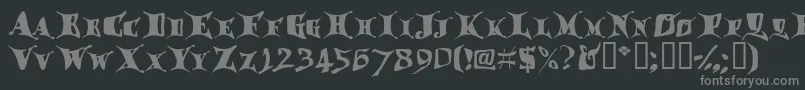 フォントDragglet – 黒い背景に灰色の文字