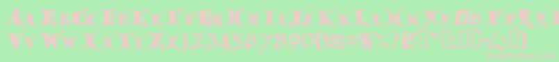 Dragglet-fontti – vaaleanpunaiset fontit vihreällä taustalla