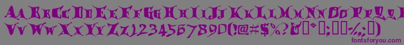 Dragglet Font – Purple Fonts on Gray Background