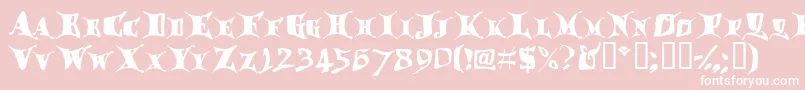 Dragglet-fontti – valkoiset fontit vaaleanpunaisella taustalla